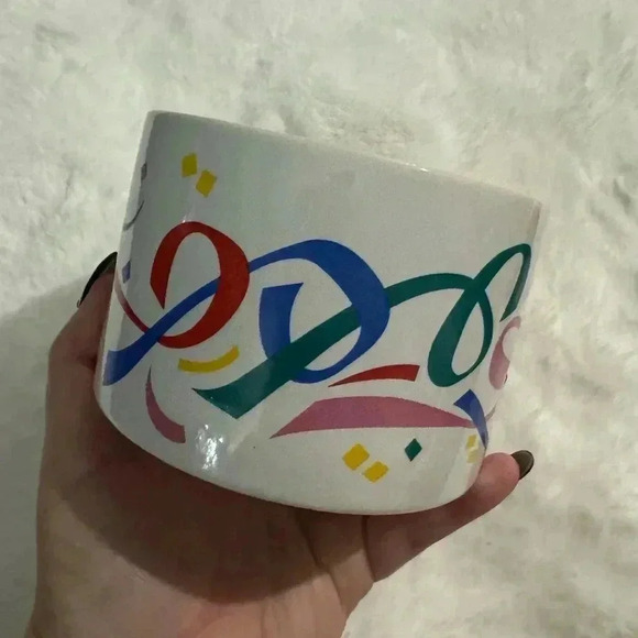 Vintage FTDA Celebration Party Planter Vase 80’s Kitsch Potted Plant Holder - Picture 5 of 11